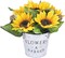 Silky Sunflower Bouquet in Metal Pot – Perfect for Weddings, Parties, and Home Decor